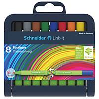 Schneider Link-It marker, hegy átmérője 0,4 mm, vegyes szín, 8 db/csom