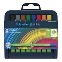 Cienkopis Schneider Link-It, 0,4 mm, etui 8 kolorów