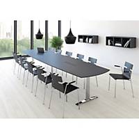 JIVE CONFERENCE TABLE 110X200 ANTHR/ALU