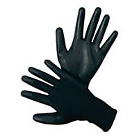 Rękawice poliestrowe FF HS-04-003 PE/PU, czarne, rozmiar 6, para
