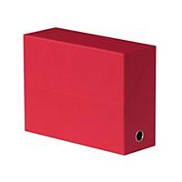 Boîte de transfert Oxford - toilée - dos 9 cm - rouge