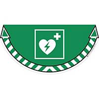 Gulvmærkat CEP Industries, defibrillator, grøn