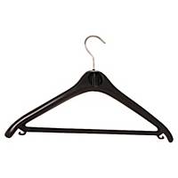 Plastic Black Coat Hangers - Box of 20