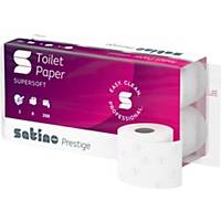 Papier toilette Wepa Satino Prestige 071340, 3 plis, pack de 8 x 8 rouleaux