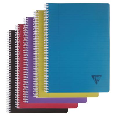 CLAIREFONTAINE LINICOLOR Cahier Spirale Couverture Polypro 100 Pages A4
