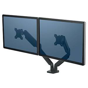 Support 2 Écran PC Moniteur, Premium Acier Bras Articulé Ergonomique  Ressort Gaz pour Double Écrans 15