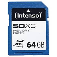 Intenso SDXC geheugenkaart, snelheidsklasse 10, 64 GB