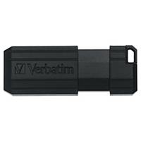 USB-nøgle 2.0 Verbatim Pinstripe Flash Memory Stick, 8 GB, sort, 50 stk.