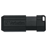 VERBATIM PINSTRIPE USB 2.0 64GB - BLACK - PACK OF 5