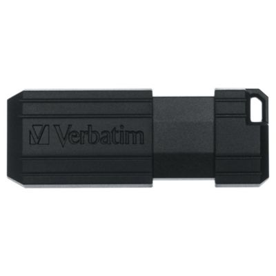 Clé USB 2.0 Verbatim Pinstripe, 64 Go, noire, le paquet de 5 pièces