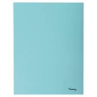 Lyreco 3-flap folders A4 cardboard 280g blue - pack of 50