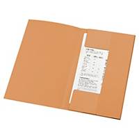 Lyreco 3-flap folders A4 cardboard 280g orange - pack of 50