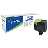 Cartouche toner Lyreco compatible Lexmark 80C2HC0, cyan, haute capacité