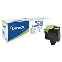 Cartouche toner Lyreco compatible Lexmark 80C2HY0, jaune, haute capacité