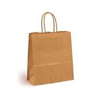 Gavepose med hank, brun, 210 x 190 x 80 mm, pakke a 250 stk.