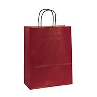 Gavepose med hank, rød, 310x 240 x110 mm, pakke a 150 stk.