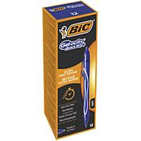 BIC Gel-ocity Quick Dry Gel Ink Pens Medium Tip (0.7 mm) - Blue, Box of 12