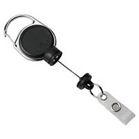 Durable Badge Reel Extra Strong - Black - Badge Reel Length: 600mm - Pack of 1