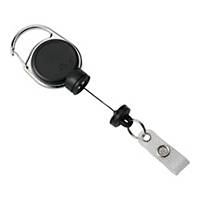 Durable Extra Strong Retractable Badge Reels for ID & Keys - Black