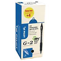 Pilot G2 intrekbare gel roller pen, medium, zwarte gel-inkt, 16 stuks + 4 gratis