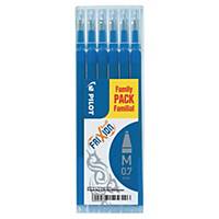 Recharge pour stylo roller Pilot FriXion Ball, pointe moyenne, bleu, 6 recharges