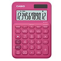 CASIO Ms-20Uc Desktop Calculator 12 Digits Red Pink