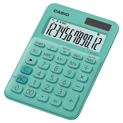 CASIO MS-20UC DESK CALC 12DIG GR