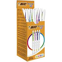 BIC Cristal Up Ballpoint Pens Med Point (1.2 mm)  Ast. Fashion Colours, Box 20