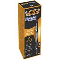 BIC Gel-ocity Quick Dry Gel Ink Pens Medium Tip (0.7 mm) - Black, Box of 12