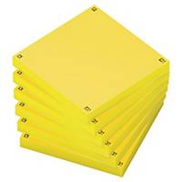 Pack 6 blocos 80 notas adesivas Oxford Spot notes - amarelo - 75 x 75 mm