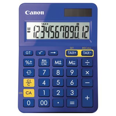 Calculator, Canon LS-123K, 12-digit display, purple