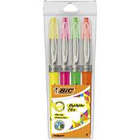 BIC Highlighter Flex Assorted Colours - Pack of 4