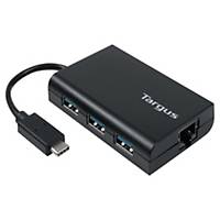 Targus USB-C Hub To 3 X USB-A Ethernet - Black