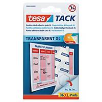 Tesa TACK® double-sided adhesive pads XL transparant - pack of 36