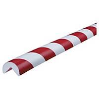 Round Edge Protection, 40 x 25 mm, length: 1 m, red/white