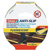 tesa® Anti-Slip 55580 Anti-Slip Tape, 25mm x 5m, Fluorescent Yellow