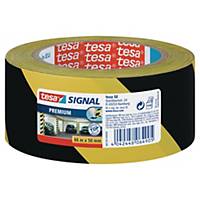 Bande de signal./d avert. Premium Tesa 58130, PVC, 50 mmx66 m, jaune/noir