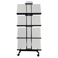 Alba mobile display large - 4 shelves, max. 12 documents