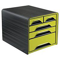 Cep Gloss 5-drawers unit mixed sizes - green