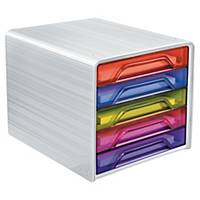 Zásuvkový modul Cep Happy,formát A4, 5-zásuvkový viacfarebný, 36 x 28,8 x 27 cm