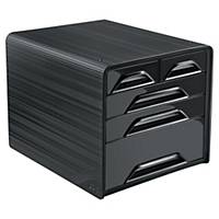Cep Classic 5-drawers unit mixed sizes - black
