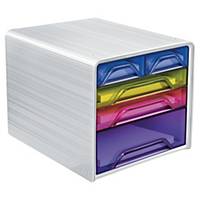 Sistema a cassetti Cep Smoove, 5 cassetti, bianco/multicolor