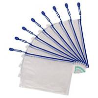 Tarifold PVC Tasche 509021, mit Zipper, A5, blau, 8 Stück