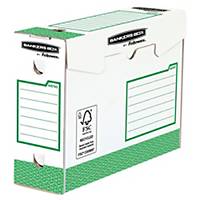 Scatola per archivio Bankers Box System, L100xP345xH253 mm, verde, conf. 20 pz.