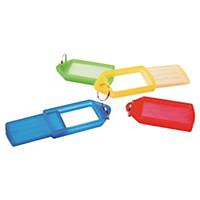 Pavo sliding key fobs assorted colours - pack of 10