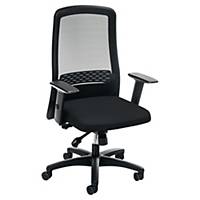 Prosedia Eccon 7172 bureaustoel met synchroon mechanisme, stof/mesh, zwart