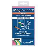 Pack de 250 notas electrostáticas Magic Chart LEGAMASTER - 200 x 100 mm -surtido