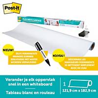 Post-it® Flex Write Surface, whiteboard folie permanente markers,  1,219x1,829 m