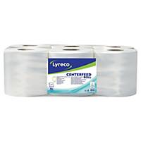 Lyreco Maxi középtekercselésű papírtörlő tekercs, 450 lap, fehér, 6 db