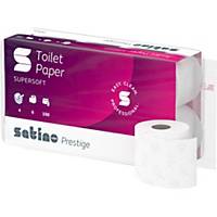 Toilettenpapier Wepa Satino Prestige 043030, 4-lagig, Packung à 9 x 8 Rollen